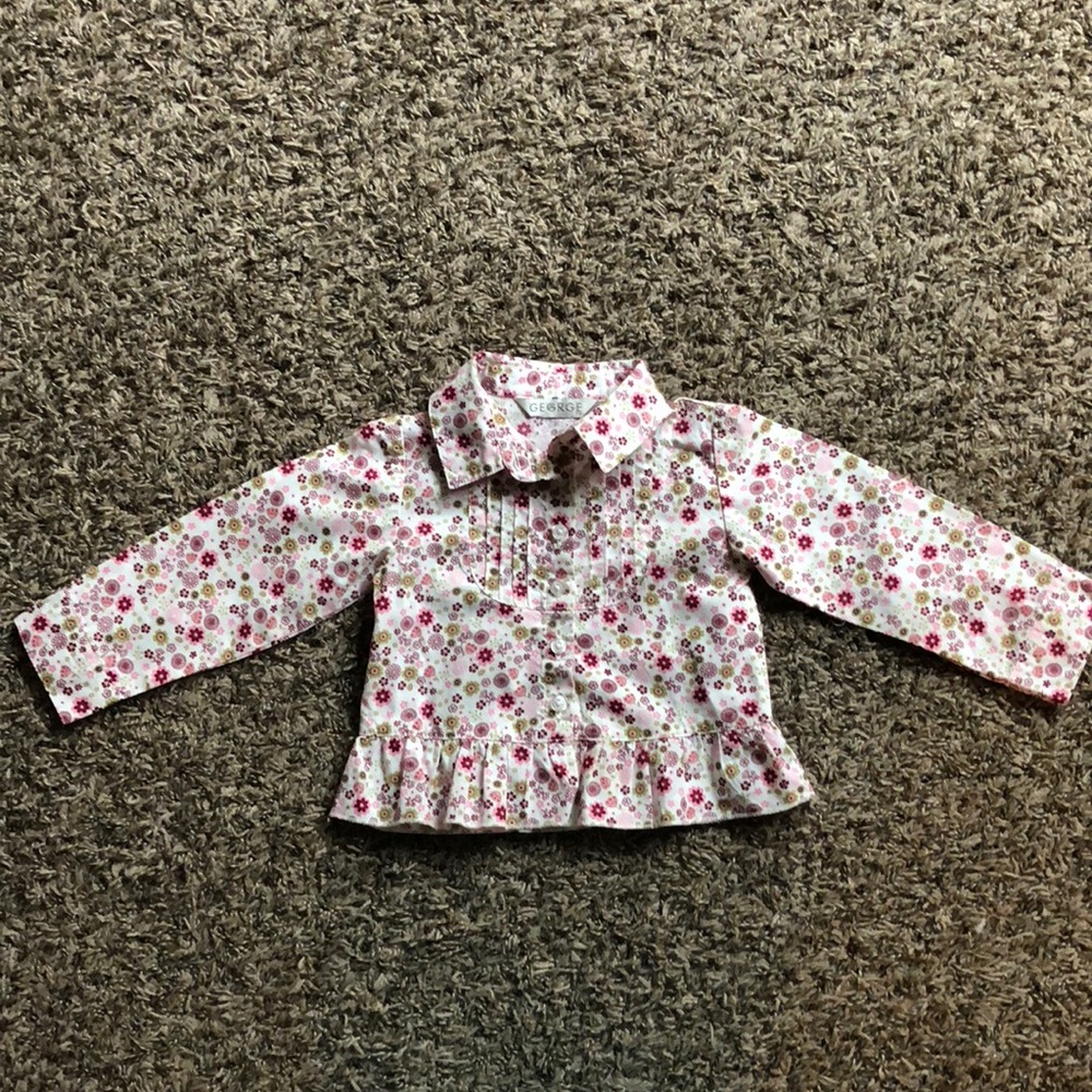 George Floral White Blouse 18 months